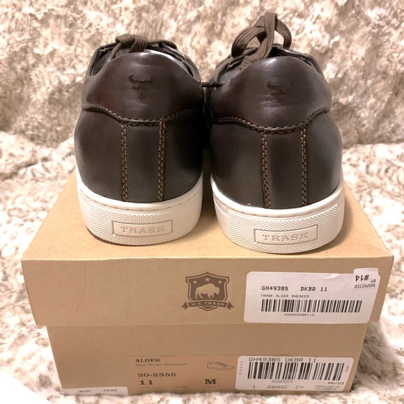 NIB TRASK ALDER MENS SNEAKER brown - Picture 3 of 8